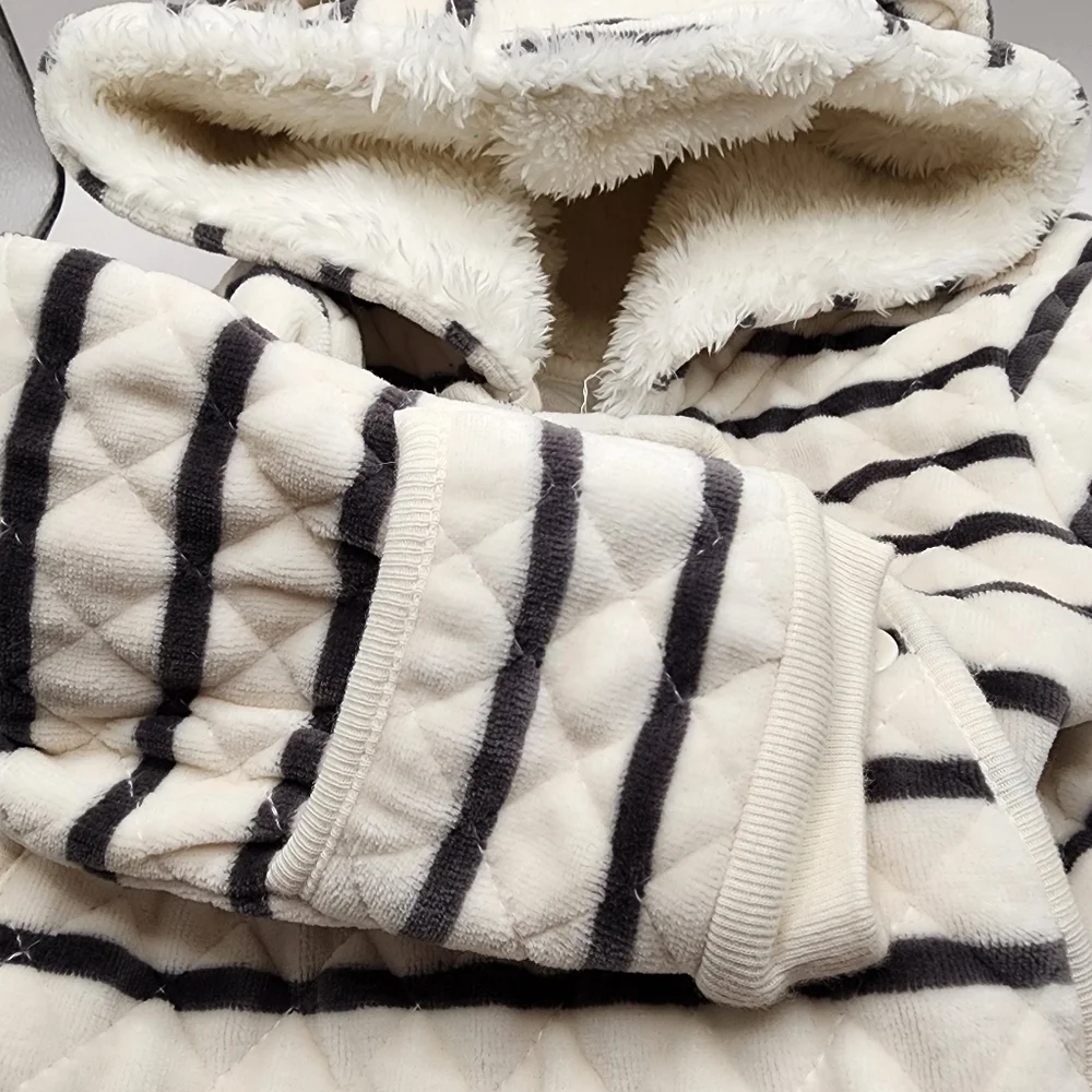 Nordstrom Hooded Bunting Infant One Piece‎ Striped Coat 6 Months